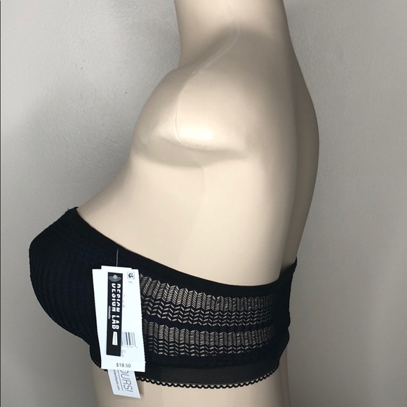 Design lab intimates black bandeau  sz small NWT - Picture 2 of 8
